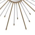 thumbnail image 3 of Benzara BM202286 Iron Mirror with Sparkled Sunburst Design, White & Gold - Large, 3 of 4