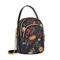thumbnail image 7 of FORMRS Crossbody Bag for Women Shoulder Cell Phone Purse with Zipper, Black Floral Pattern, 7 of 7
