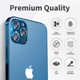 thumbnail image 2 of (3 pieces) tempered glass camera lens protective film 9H hardness, compatible with iPhone 12 pro 6.1-inch tempered glass (suitable for phone case use, 2 of 4