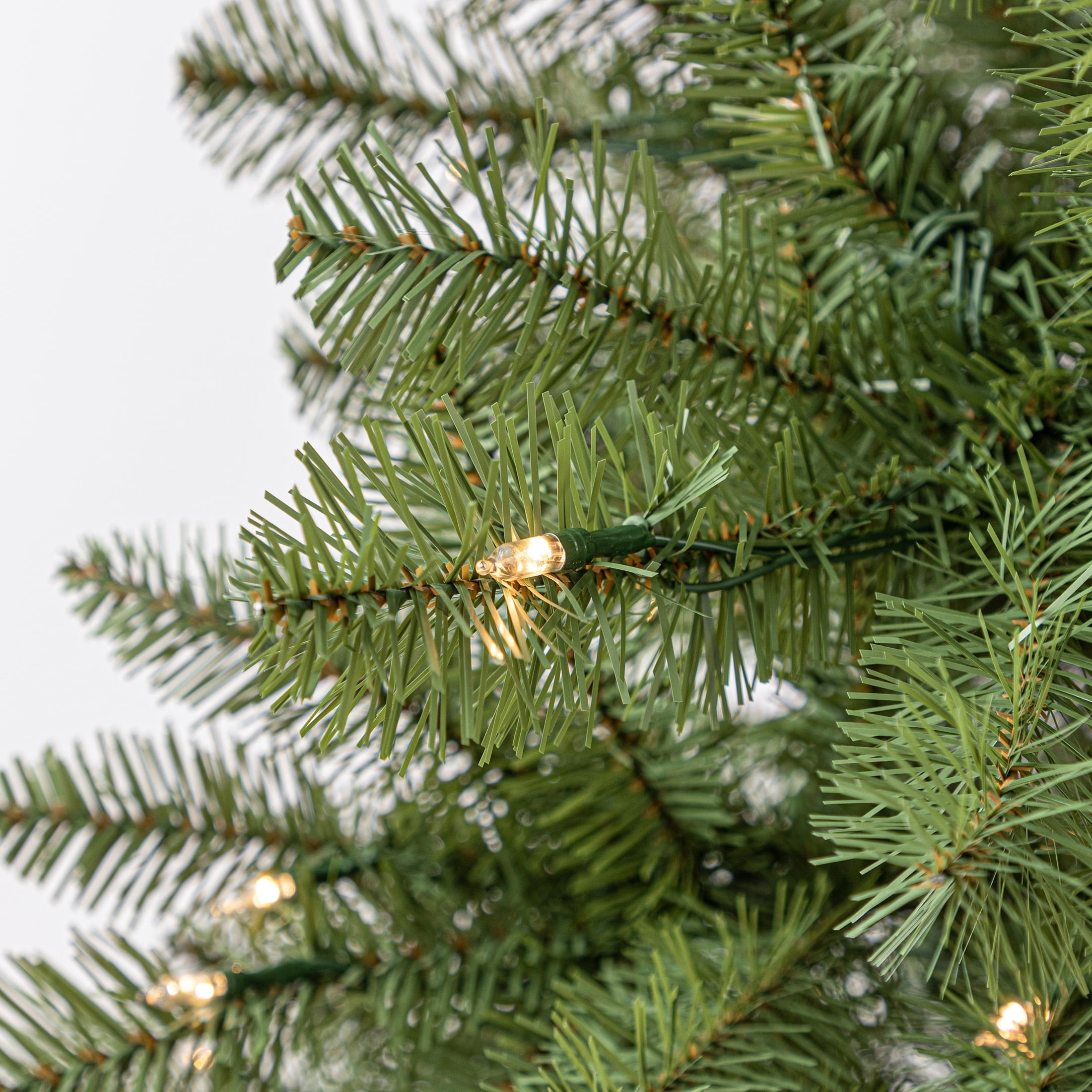 7' Pre-Lit Duncan Pine Green Artificial Christmas Tree with Color-Changing LED Lights, Quick Set, and Stand, by Holiday Time