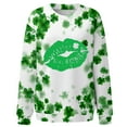 thumbnail image 4 of QIPOPIQ Chandails à Manches Longues pour Femmes T-Shirts de la Saint-Patrick Shamrock T-Shirt Chemise Verte Tee T-Shirts de la Saint-Patrick Tunique Col Rond Hauts Amples Chandail T-Shirts des Fêtes T-Shirts Graphiques Aubaines, 4 of 5