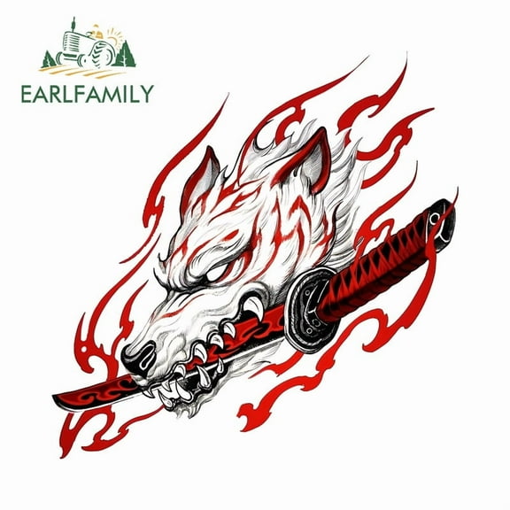 EARLFAMILY 5.1" Kanata Car Stickers Humorous Motorcycle Windshield Vehicle Waterproof JDM Vinyl Decals Occlusion Scratch Car Accessories