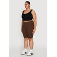 thumbnail image 3 of Womens Plus Size High Waisted Bike Shorts, 3 of 5