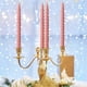 thumbnail image 3 of Long Thread Candle Wedding Banquet Party Holiday Decoration, metal rolling stand, 2-tier glass design, elegant table centerpiece, high-intensity LED light, foldable portable, for office, 3 of 8
