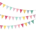 thumbnail image 1 of 3pack Imitated Burlap Pennant Banner, Multicolor Fabric Triangle Flag Bunting For Party Hanging Decoration, 1 of 5