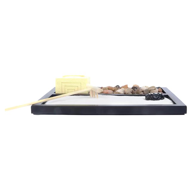 Bearachild Mini jardín de madera, caja de arena de escritorio, bandeja de arena, candelabro Zen, de arena, decoraciones para el hogar, de arena Artesanía Bearachild HA024056-00