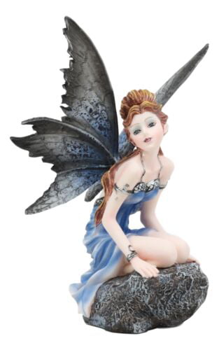 9998 Fairyland Winter Wonderland Fairy With Wolf Bust Statue Figurine 