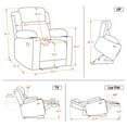 thumbnail image 5 of MCombo Small Triple Motor Power Lift Recliner Chair for Petite Elderly, Adjustable Headrest, Infinite Position, Fabric(Grey), 5 of 10