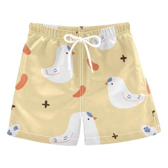 Boys' Swim Trunks Kids Beach Shorts Quick Dry Board Shorts Yellow Bird 2T