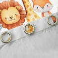 thumbnail image 4 of Castle Fairy Elephant Lion Giraffe Fox Black Out Curtains for Kids,Cartoon Rainbow Curtains Pack of 2 (42x63 Each),Kawaii Animal Bedroom Curtains,Microfiber Bedroom Decor, 4 of 6