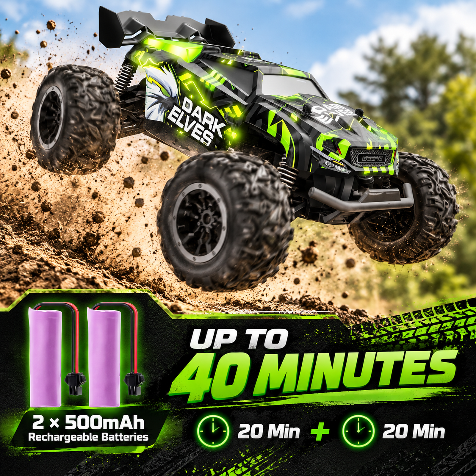Wefone Lightning Hawk Glow RC Monster Truck photo 6