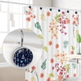 thumbnail image 4 of Candle Shower Curtain Hooks （Set of 12） for Home Hotel Shower Rods Bathroom Crystal Glass Print Stainless Steel Round Curtain Hooks, 4 of 5