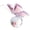Pink, variant on Jiibva Cute Crystal Butterfly Figurine Crafts Cut Glass Ornament Statue Butterfly Animal Statue for Home Desk Decor Souvenir Gifts