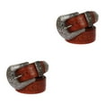 thumbnail image 1 of kurtrusly Trendy PU Leather Belt For Fashionable Outfits Embossed Pattern And Convenient Long flower brown 105cm 2Set, 1 of 6