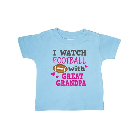 

Inktastic I Watch Football with My Great Grandpa Gift Baby Girl T-Shirt