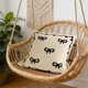 thumbnail image 4 of Funda de almohada con lazo | Funda de almohada decorativa de tela flocada | Cojín para sofá cama de 45 x 45 cm | Cremallera desmontable | Para uso en interiores y exteriores, 4 of 6