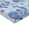 thumbnail image 4 of Ambesonne Chamomile Design Fitted Sheet, Hues Daisy Pattern, California King, Pale Sky Blue Mauve, 4 of 5