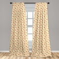 thumbnail image 4 of Ambesonne Salmon Curtains, Vintage Floral Pastel Tones, Pair of 28"x63", Coral Cream and Almond, 4 of 4
