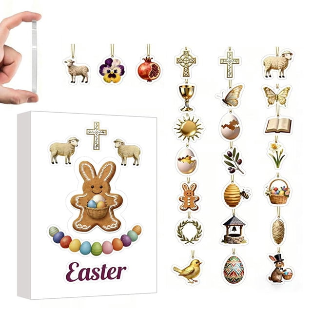 Easter Advent Calendar 2026-24 Days Surprises Countdown Calendar For Kids, Pre-filled Easter 2D Egg Toy & Set