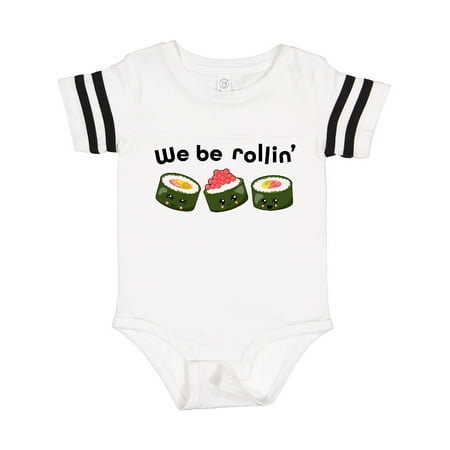 

Inktastic We Be Rollin- Cute Sushi Gift Baby Boy or Baby Girl Bodysuit