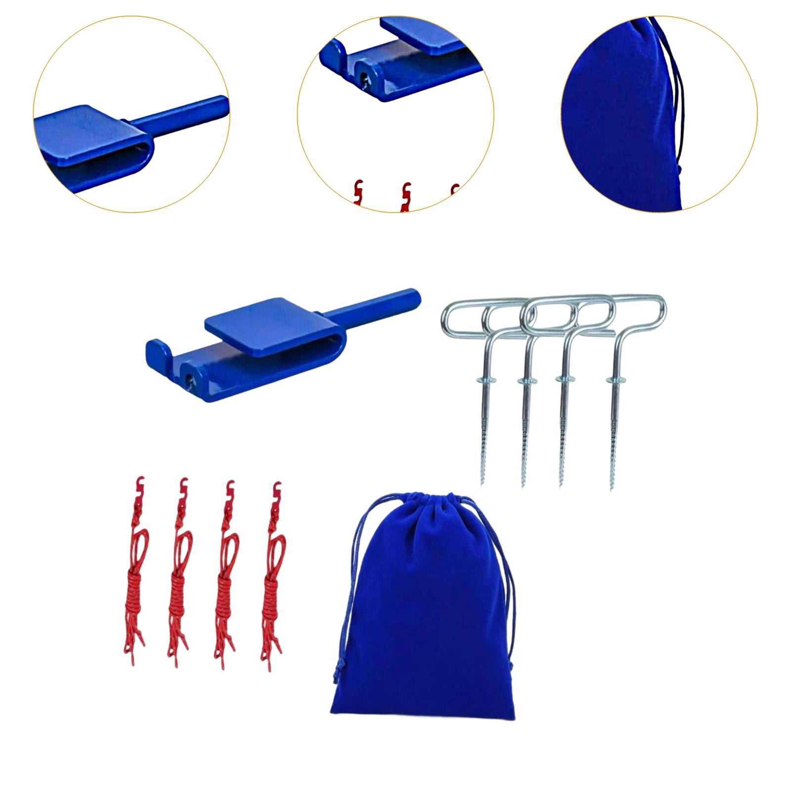harayaa Ice Fishing Anchor Tool Metal Ice Anchor Drill Adapter for Ice Insert Sewing