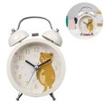 thumbnail image 2 of Reloj despertador de doble campana sin tictac, esfera 3D con marco de metal con función de retroiluminación, reloj de mesa de escritorio para el hogar y la oficina Xemadio 2034698-1, 2 of 9