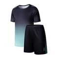 thumbnail image 2 of XINXIAOO Boys Girls 2/3-Piece Short Set Performance Solid T-Shirt & Shorts Boys Shorts Size 4-5 Years, 2 of 5