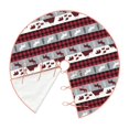 thumbnail image 3 of Salouo Buffalo Plaid Forest Christmas Tree Skirt 36" Farmhouse Christmas Decorations Snowman Xmas Tree Skirt Tree Mat for Holiday Party Decor, 3 of 8