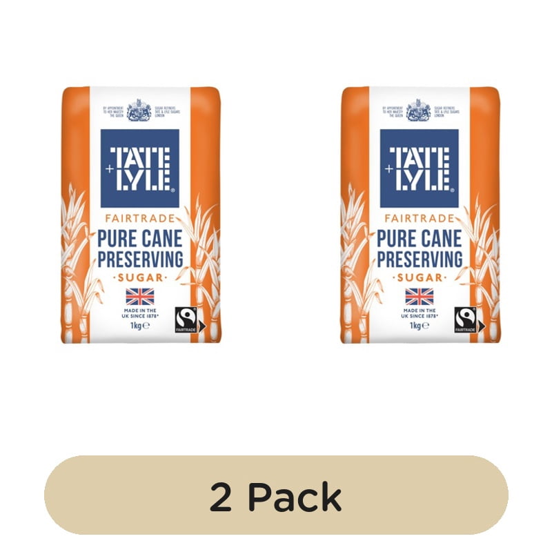 Tate & Lyle Fairtrade Preserving Sugar 1kg, British Import (Pack of 2)