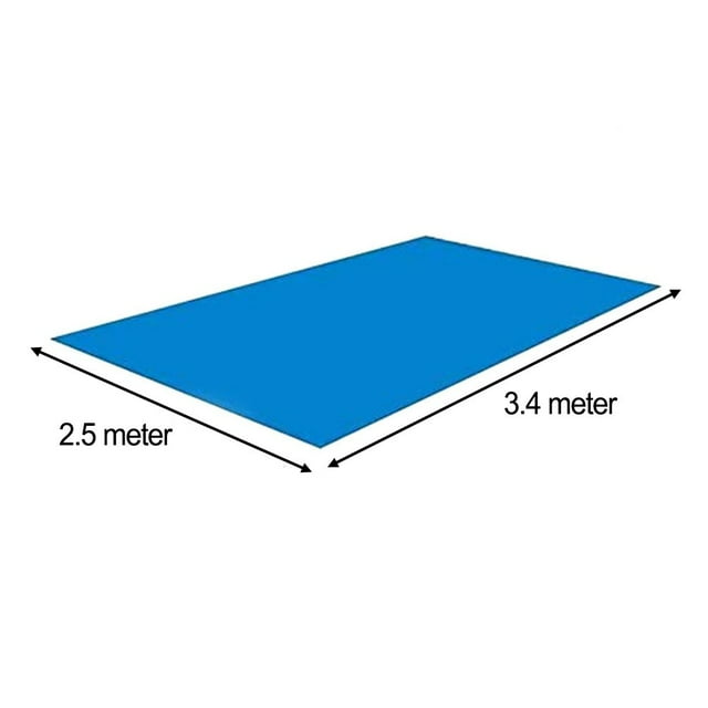 Rectangular Foldable Waterproof Inflatable Pools Above Ground Pool Groundsheet 2.5×3.4
