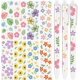 thumbnail image 1 of Calcomanías de transferencia UV DTF con diseño de flores simples - 48 unidades, resistentes al agua, con impresión HD, para personalizar, hacer manualidades decorativas y regalar., 1 of 9