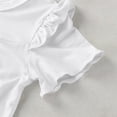 thumbnail image 5 of CHEEREAM Nightgown Dress For Girls Pleated Summer Short Sleeve Ruffle Hem Swing Mini Dresses for Kids Bowtie Decorated Daily Wear, 5 of 8