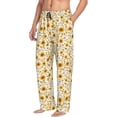 thumbnail image 5 of Cauagu Brown Leaf Sunflower Mens Pajama Pants Sleep & Lounge Pants,PJ Bottoms with Pockets-Large, 5 of 7