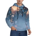 thumbnail image 2 of Cauagu Gold And Blue Fireworks for Men's Pullover Hooded Sweatshirt Athletic Casual Hoodie Aautumn Hoodie Sweatshirt for Men Pullover Casual Hooded Sweatshirt-Small, 2 of 7