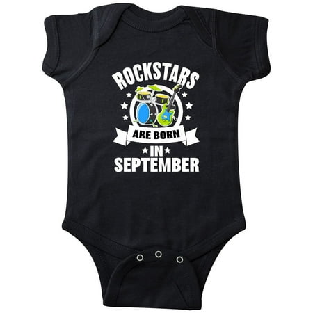 

Inktastic Rockstars are Born in September Birthday Gift Baby Boy or Baby Girl Bodysuit
