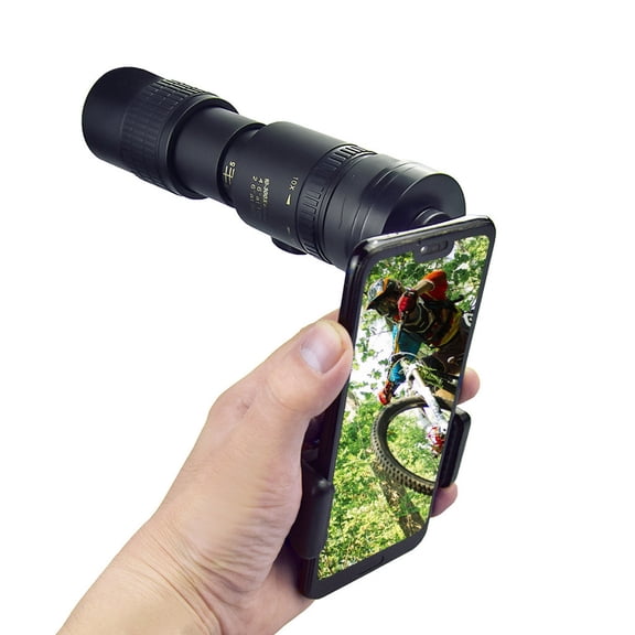Fridja 4K 10-300X40Mm Super Telephoto Zoom Monocular Telescope, Monocular Telescope for Mobile Phone, with Smartphone Adapter Tripod Suit for Hiking Camping Bird Watching Best Gifts for Men