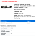 thumbnail image 2 of Front Left Strut and Coil Spring Assembly - Compatible with 2013 - 2018 Hyundai Santa Fe 3.3L V6 2014 2015 2016 2017, 2 of 2