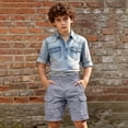 thumbnail image 2 of Ruyang Boys Cargo Shorts Summer Outdoor Quick Dry Hiking Shorts Casual Lightweight Athletic Shorts with Pockets, 2 of 8
