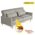 thumbnail image 2 of Sofá Cama Makora Anicka con Memory Foam Color Gris Claro Lino Respaldo Reclinable de 3 Posiciones, 2 of 6