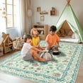 thumbnail image 6 of ZENELESS Machine Washable Rug, 6x9 Foldable Non-Slip Traditional Style Carpet for Living Room Dining Room Bedroom Kitchen Home Office Nursery,Apricot, 6 of 10