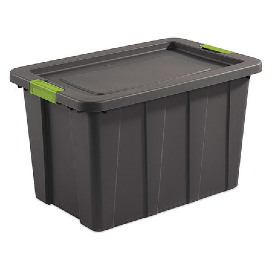 STERILITE 15273V04 Gray Storage Tote 29 7/8 in x 19 3/4 in x 18 1/8 in