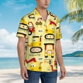thumbnail image 5 of Haiem Funny Construction Vehicles Printed Hawaiian Shirt for Men - Men’s Casual Beach Summer Shirts - Stretch Fabric with Modern Fit-Large, 5 of 9