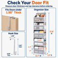 thumbnail image 2 of GAZILY® 5-Tier Over the Door Hanging Organizer with Mesh Pockets, 44 lb Capacity Behind Door Organizer, Gray, 2 of 7