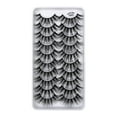 thumbnail image 1 of Pestañas postizas de visón sintético, paquete de 10 pares, pestañas 8D dramáticas, estilo ojo de gato con volumen, paquete múltiple de pestañas de visón, 1 of 4
