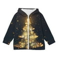 thumbnail image 6 of AUNVITO Christmas Print Hooded Zip-Up Hoodie with Pockets Long Sleeve Sportswear for Boys & Girls 4-12Y Casual Winter Outerwear, 6 of 6