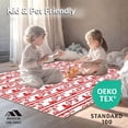 thumbnail image 4 of ODIKA 3'x5' Machine Washable Non-Slip Area Rug, Festive Cane Swirl Half Moon Accent with Leaf Motif High Traffic Rug, Red, 612815, 4 of 5
