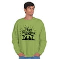 thumbnail image 5 of Merry Christmas Jesus Nativity Scene Sweatshirt for Men or Women Brisco Brands L, 5 of 6