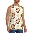 thumbnail image 2 of Haiem Men's Sloth Yoga Print Tank Tops Summer Sleeveless Cut Off Workout T-Shirts Fitness Vest Athletic Undershirts-3X-Large, 2 of 8