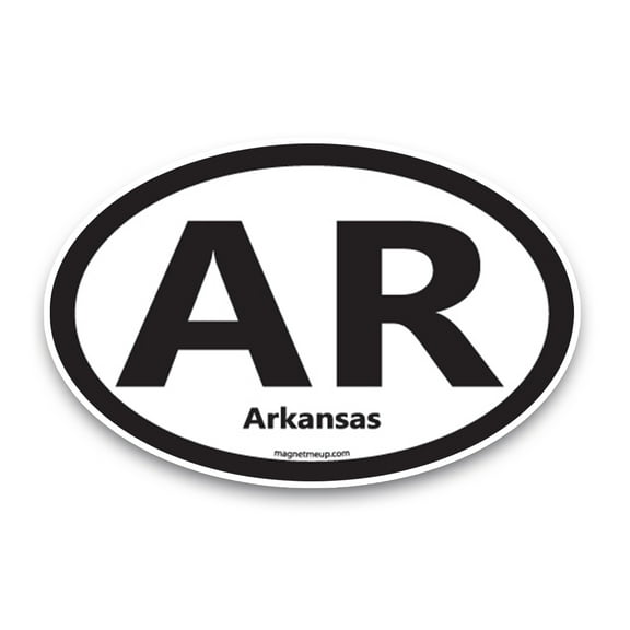 Magnet Me Up AR Arkansas US State Oval Magnet Decal, 4x6 In, Vinyl Automotive Magnet