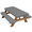 Multicolor 3, variant on ADECORIVY Blue Waves Picnic Table Cover with Bench Covers, Waterproof Camping Table Cover with Elastic Edges, Fitted Tablecloth for Rectangle Tables, Outdoor Essentials 72 Inch